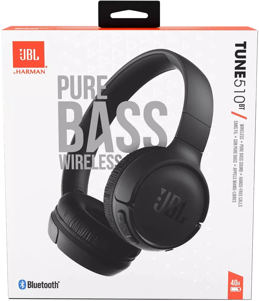 JBL Tune510BT Wireless On-Ear Bluetooth Headphones - Black