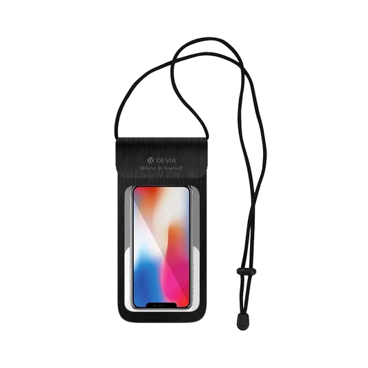 Devia - Universal IPX8 Waterproof Pouch & Neck Strap - Black
