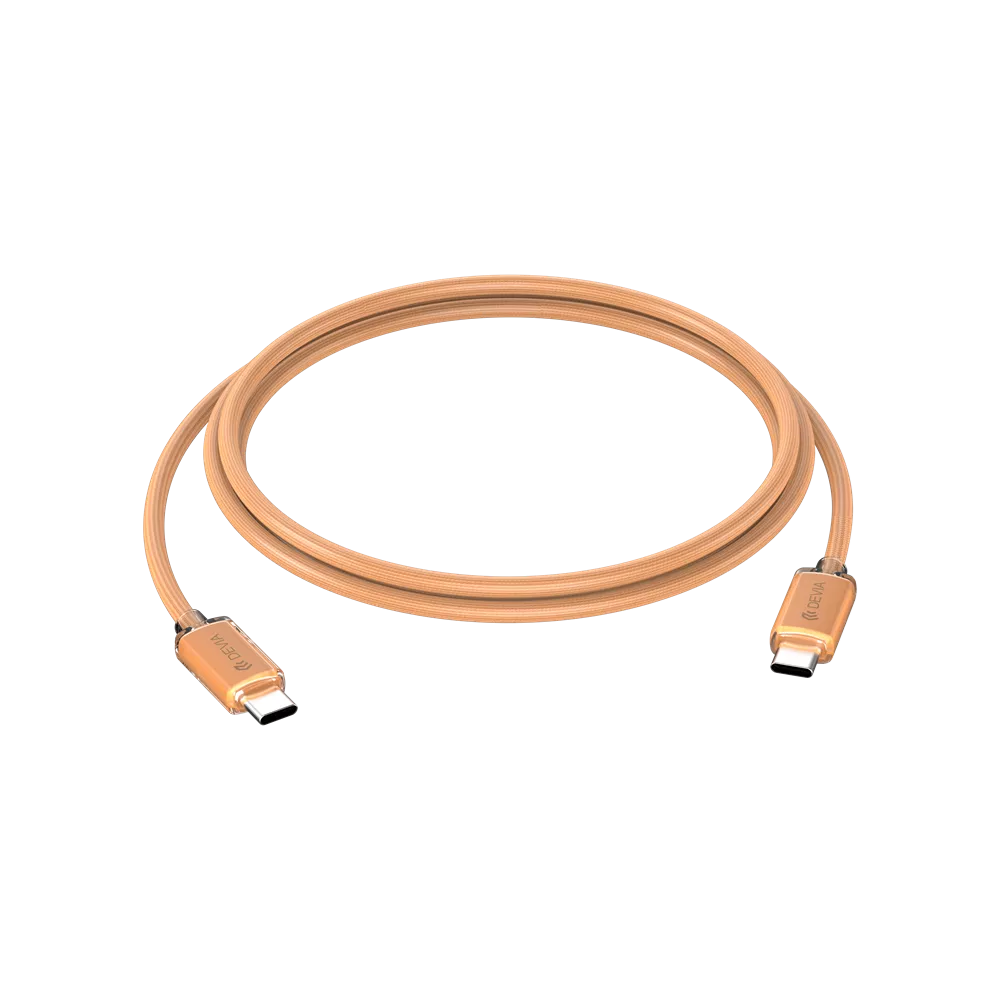 Devia - 1.5m (60W) Woven Braided Power Delivery - USB-C to USB-C Cable