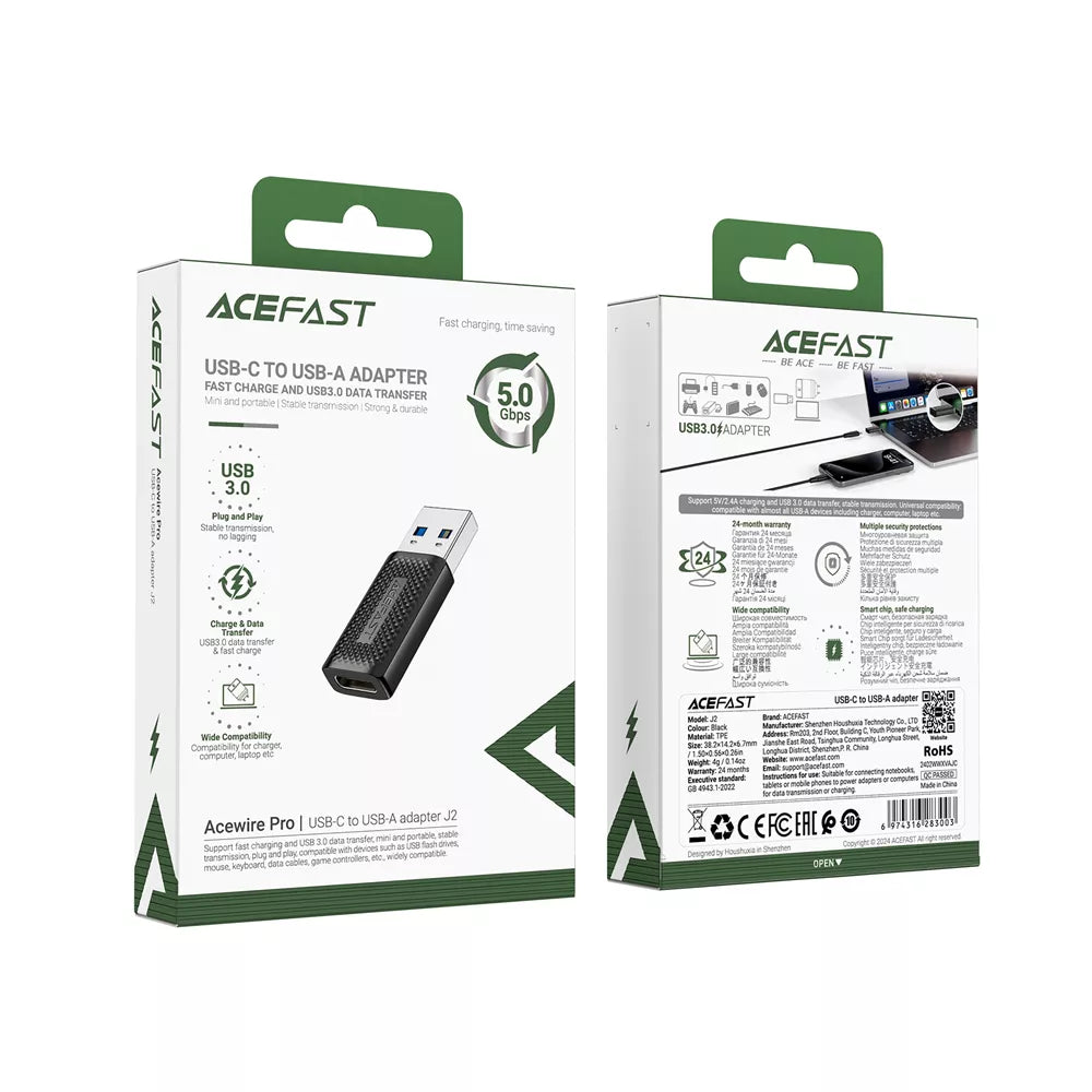 Acefast - USB-C (F) to USB 3.0 (M) Adapter