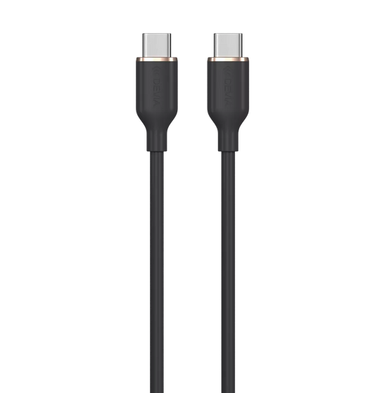 Devia - 1.2m (3A) USB-C to USB-C Silicone Cable - Black