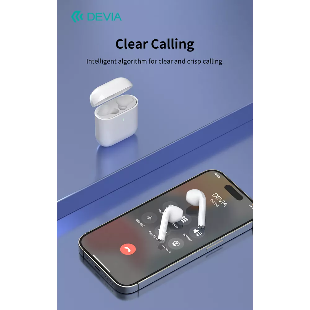 Devia - Airbuds - True Wireless Earbuds & Charging Case - White