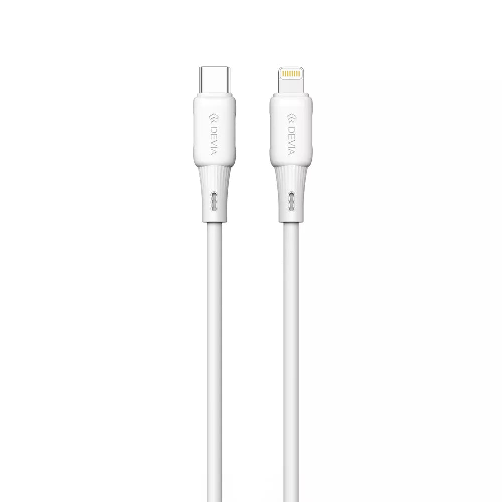 Devia - 1.2m (27W) USB-C to Non-MFI Lightning Silicone Cable - White
