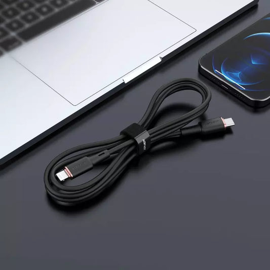 Acefast - 1.2m (30W) Power Delivery - Type C to MFI Lightning Silicone Cable - Black
