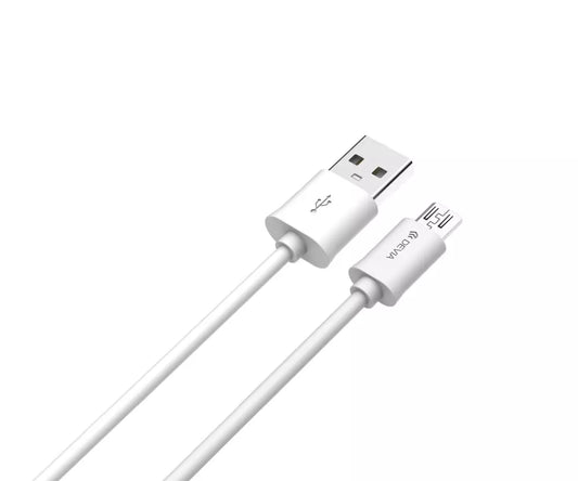 Devia - 1m (2.1A) USB to MicroUSB Cable - White