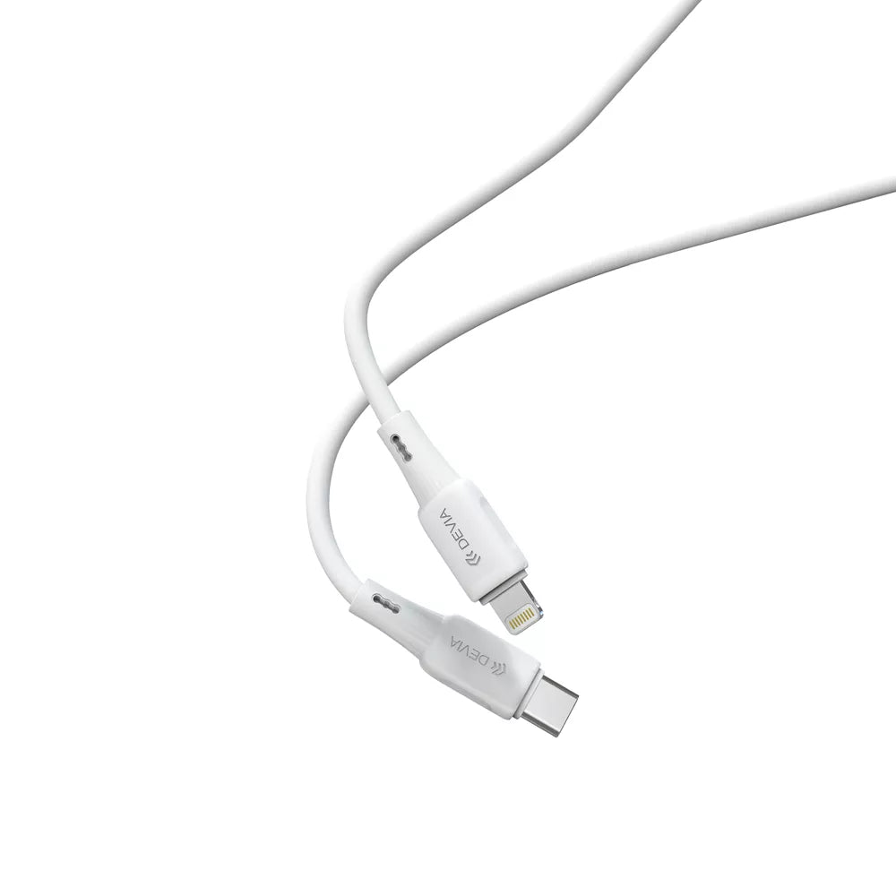 Devia - 1.2m (27W) USB-C to Non-MFI Lightning Silicone Cable - White