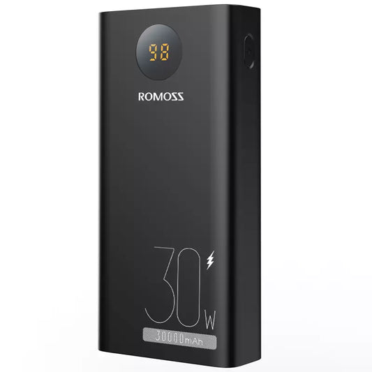 Romoss - PEA30 - 30,000mAh 30W Digital Display Metal Powerbank - Black