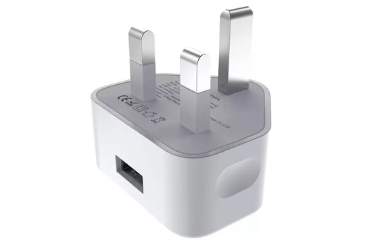 Devia - 1A USB 3-Pin UK Charging Plug - White