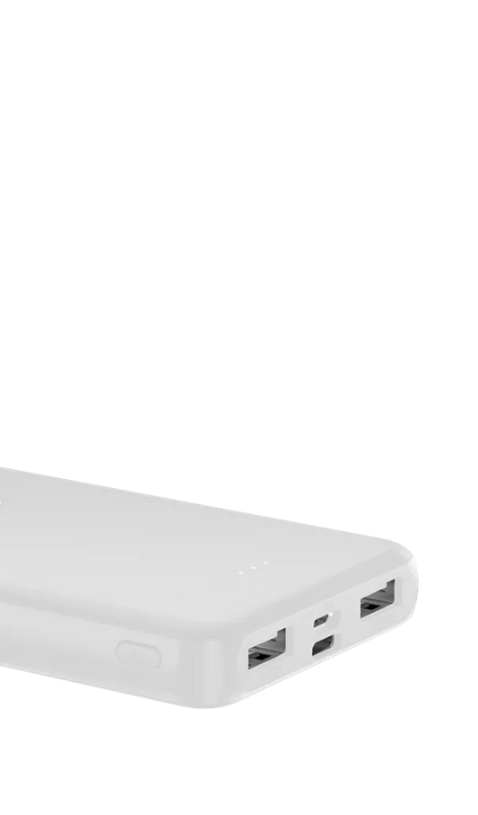 Devia - 5,000mAh Dual Port LED Indicator Powerbank - White