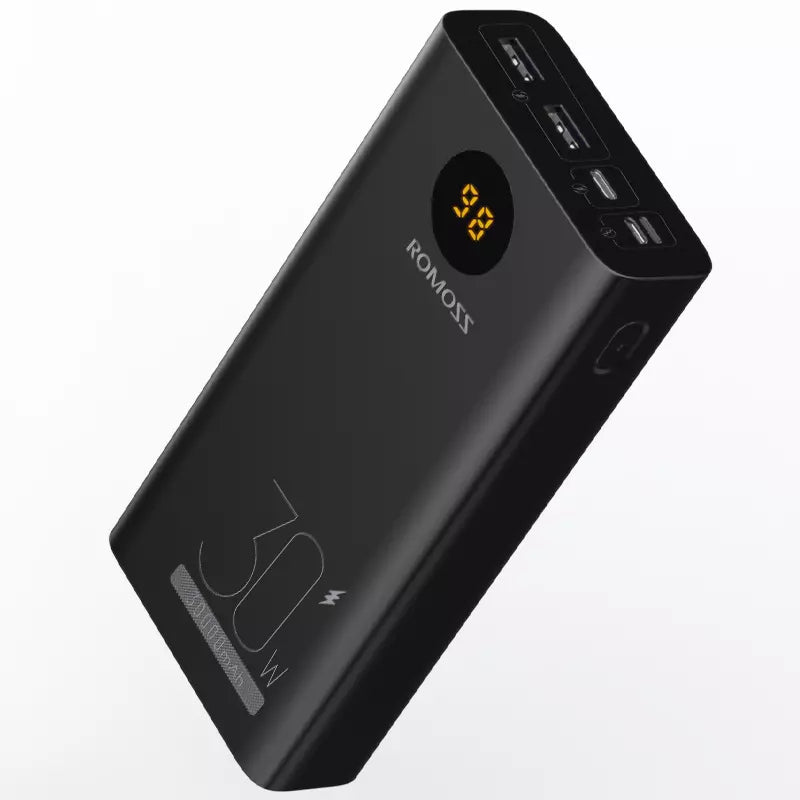 Romoss - PEA30 - 30,000mAh 30W Digital Display Metal Powerbank - Black