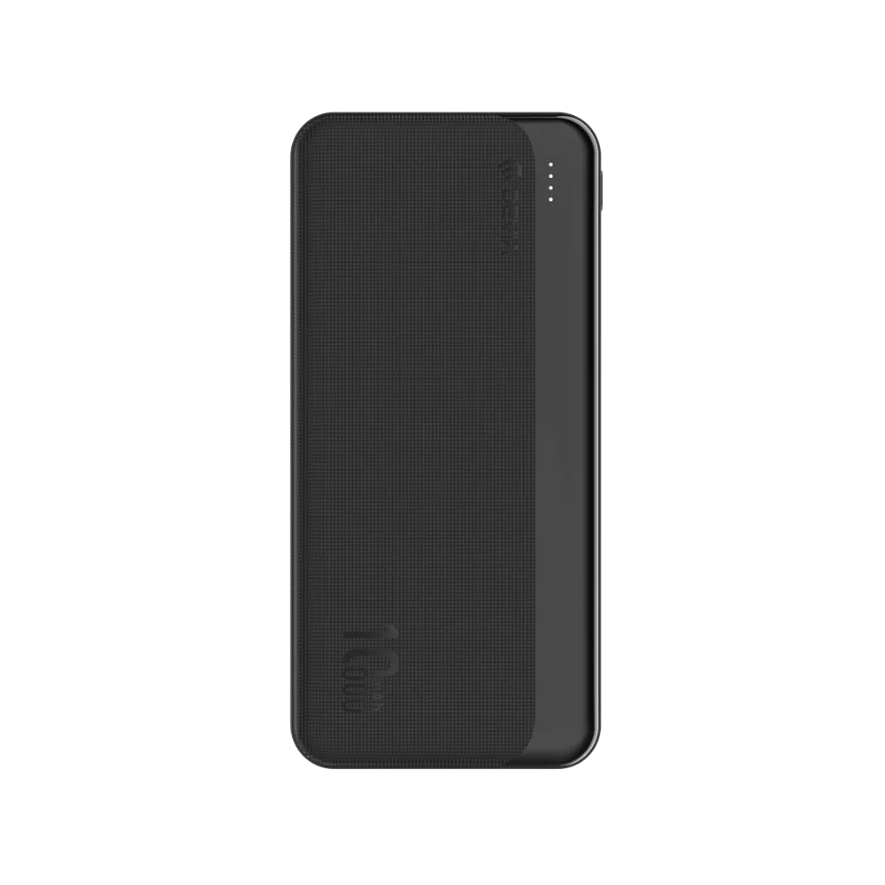 Devia - 10,000mAh Kintone Dual Port LED Indicator Powerbank - Black