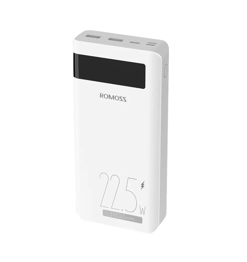 Romoss - Sense 8P+ - 30,000mAh 30W Digital Display Powerbank - White
