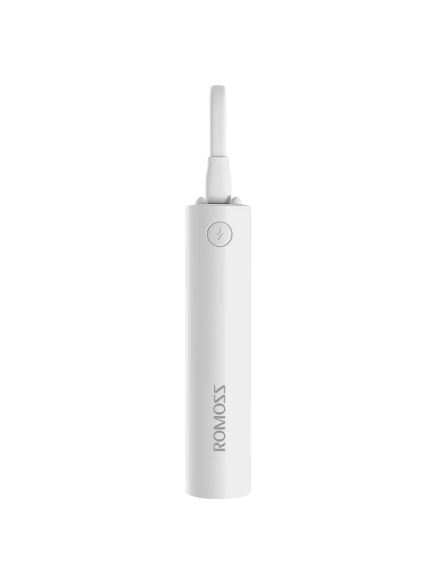 Romoss - 2,000mAh Pocket Bar Powerbank & Integrated USB-C Cable - White