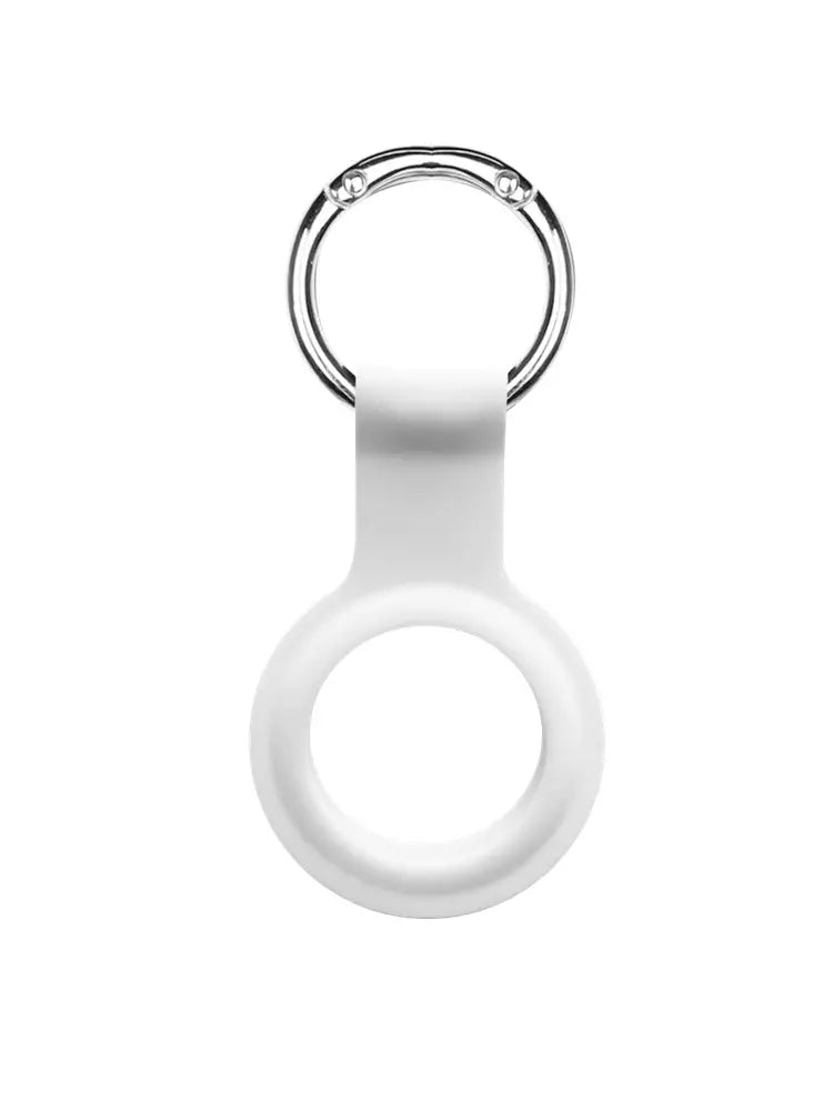 Devia - AirTag Silicone Keyring Cover Holder case- White