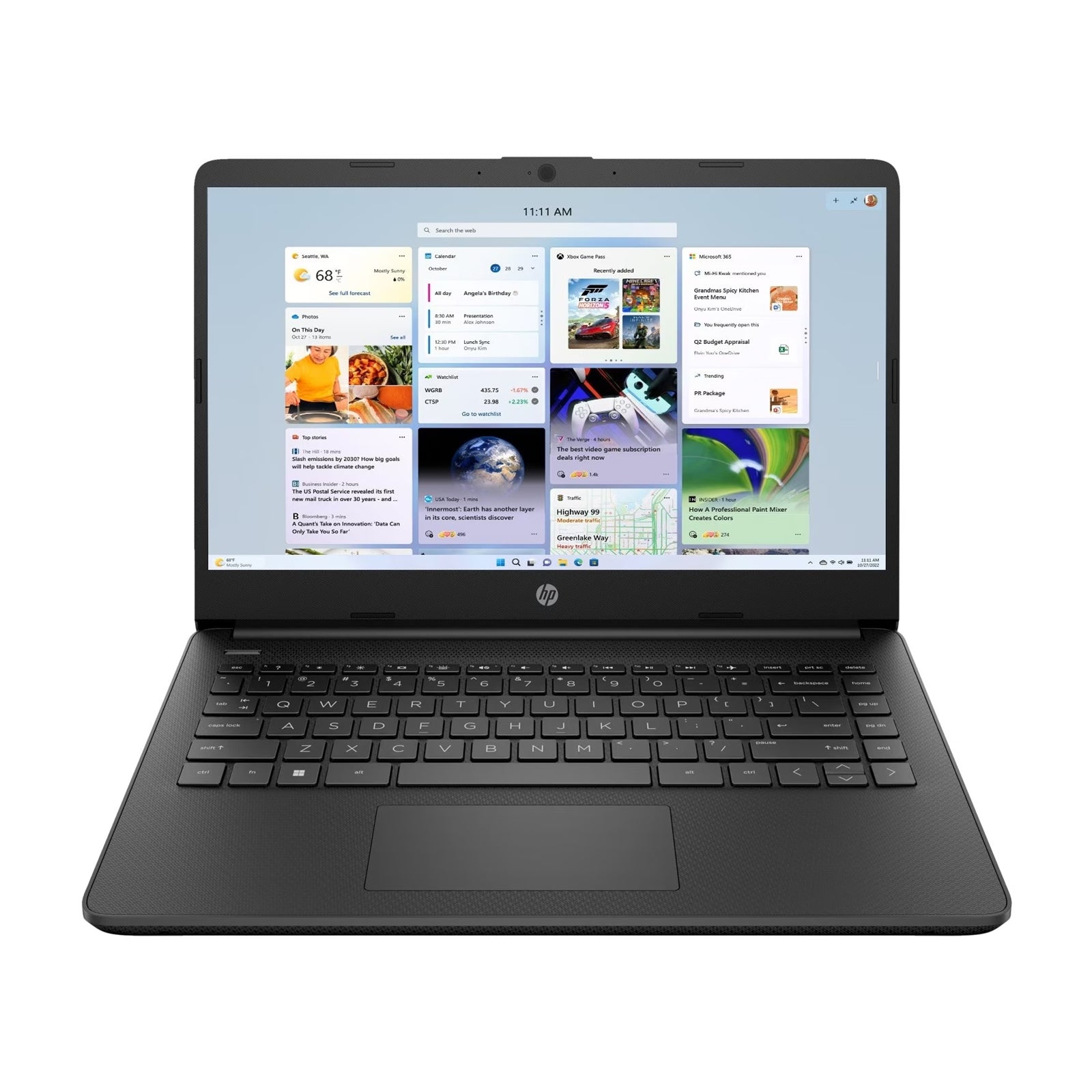 HP 14s-dq5022na Laptop, 14 Inch Full HD 1080p Screen, Intel Core i3-1215U 12th Gen, 8GB RAM, 256GB SSD, Windows 11 Home, Black