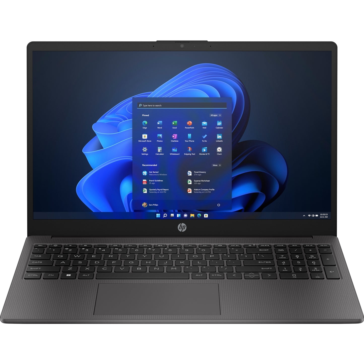 HP 250 G10 AK9U4AT#ABU Laptop, 15.6 Inch Full HD 1080p Screen, Intel Core i5-1334U 13th Gen, 16GB RAM, 256GB SSD, Windows 11 Pro