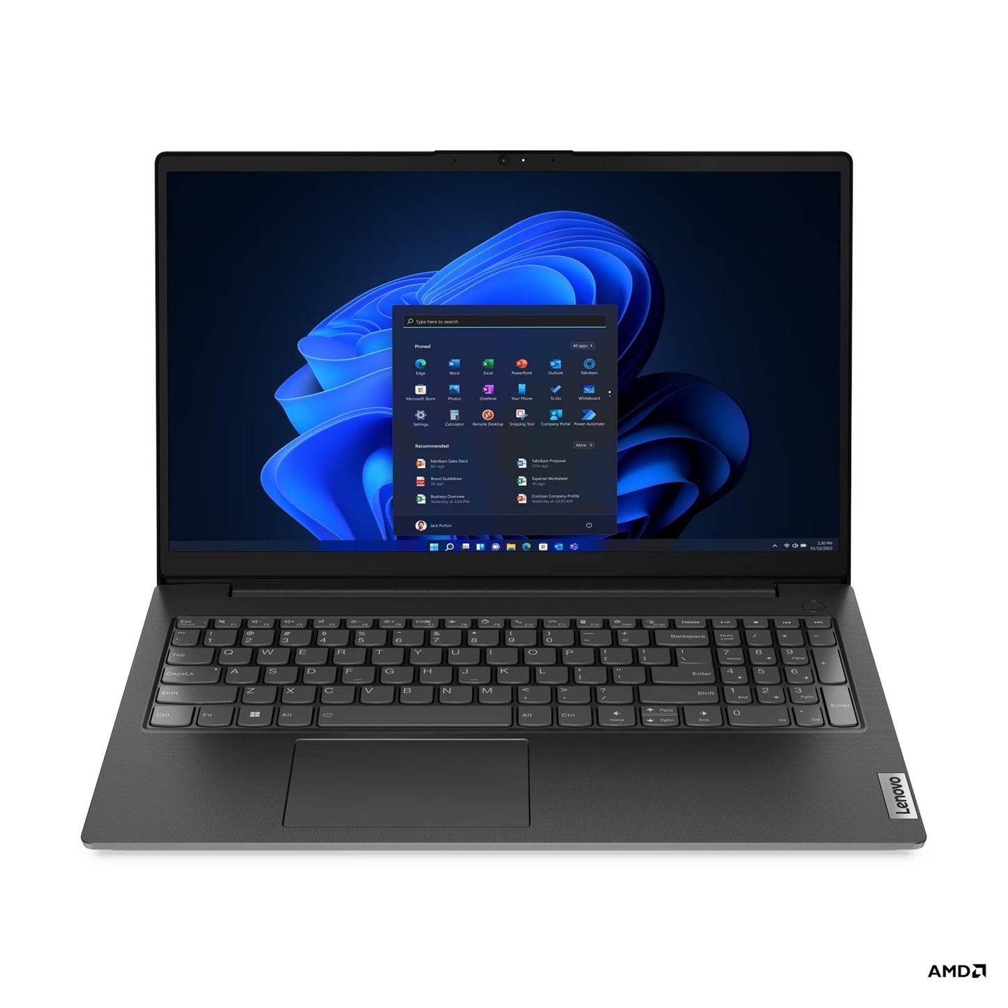 Lenovo V15 G4 ABP 82YY004NUK Laptop, 15.6 Inch Full HD 1080p Screen, AMD Ryzen 5 7430U, 8GB RAM, 256GB SSD, Windows 11 Pro
