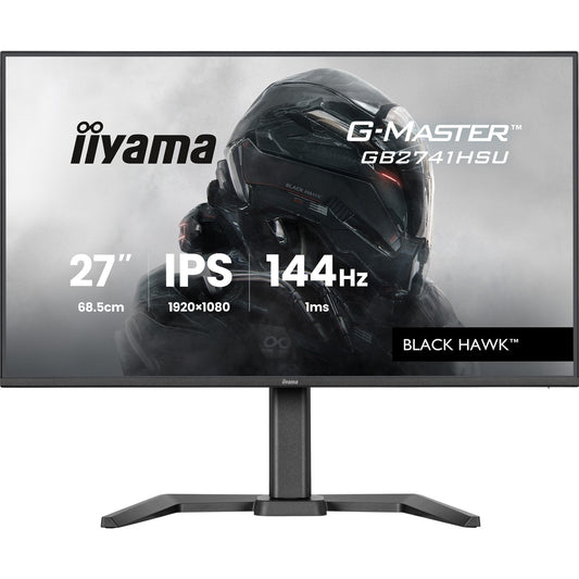 iiyama G-Master Black Hawk gaming monitor GB2741HSU-B1 27" Black, Height Adjustable, IPS, Ultra Slim Bezel, Full HD, 144Hz, 1ms, FreeSync, HDMI, Display Port, USB Hub