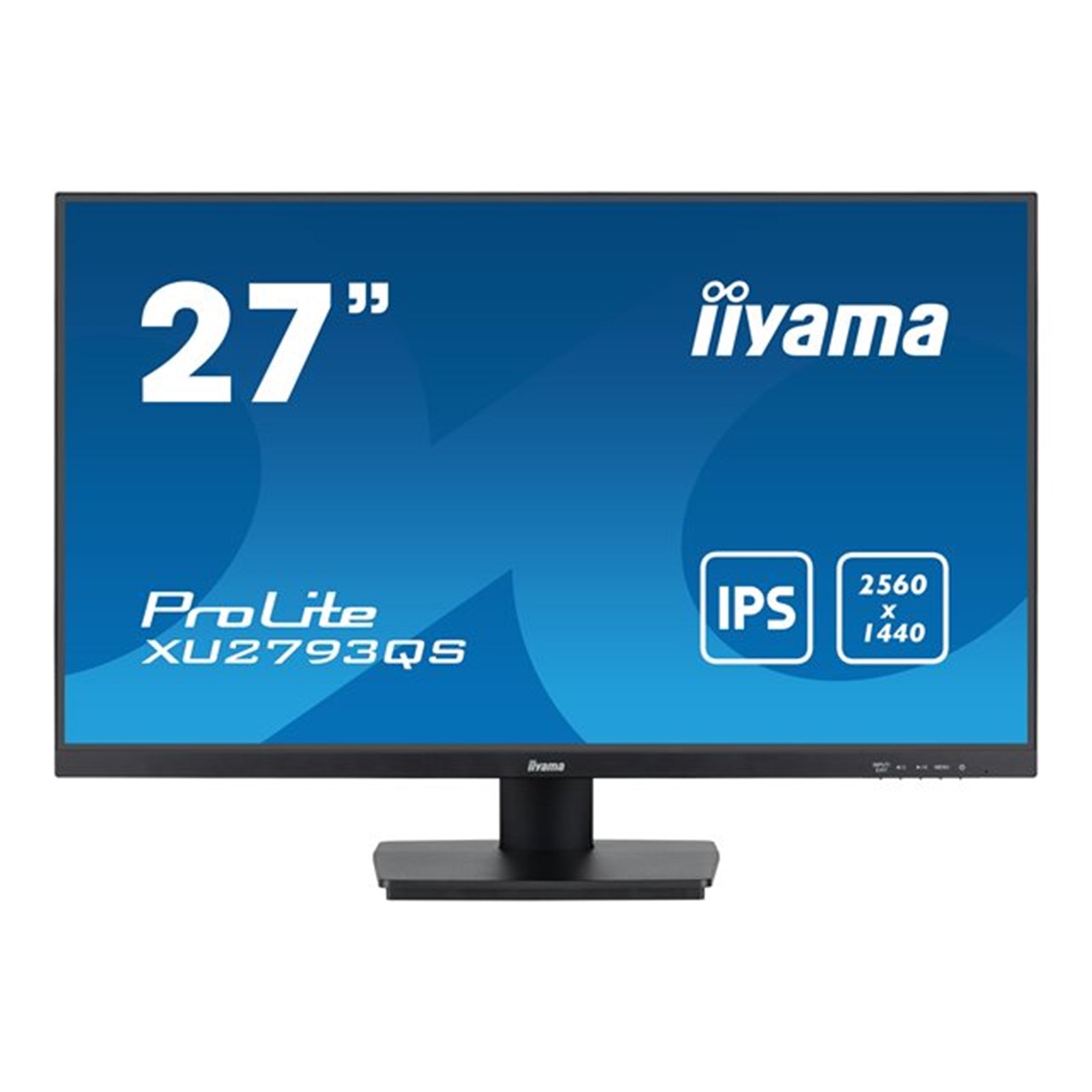 iiyama Prolite XU2793QS-B7 27 inch IPS Monitor, WQHD, 1ms, HDMI, DisplayPort, 100Hz, Speakers, Black, Internal PSU, VESA