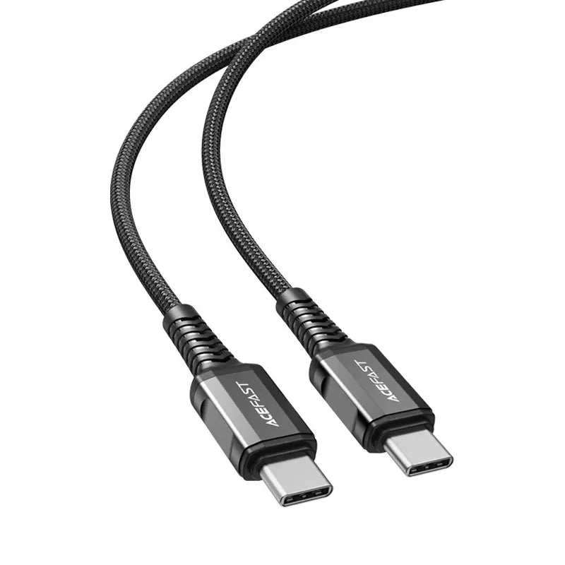 Acefast - 1.2m (60W) Power Delivery - Type C to Type C Braided Cable - Black