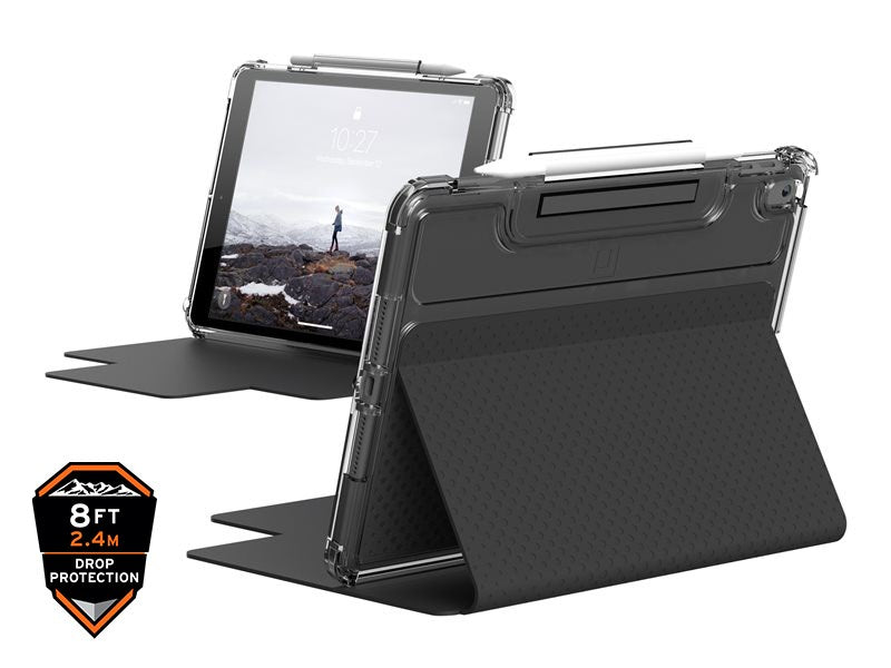 UAG - Lucent for iPad 10.2" (9/8/7 Gen, 2021/2020/2019) - Black/Ice - 2.4M drop tested