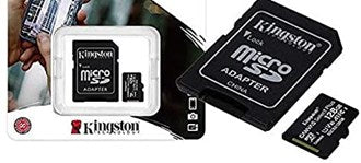 Kingston - Canvas Select Plus - MicroSD Class 10 Memory Card & SD Adapter - 128GB