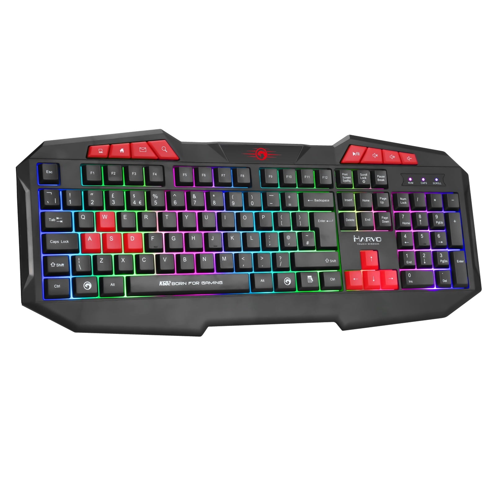 Marvo Scorpion Combo Mouse E Tappetino Gaming G1 - Mouse Ottico 2400 DPI, 7 Colori LED, 9 Pulsanti + Tappetino Anti-scivolo