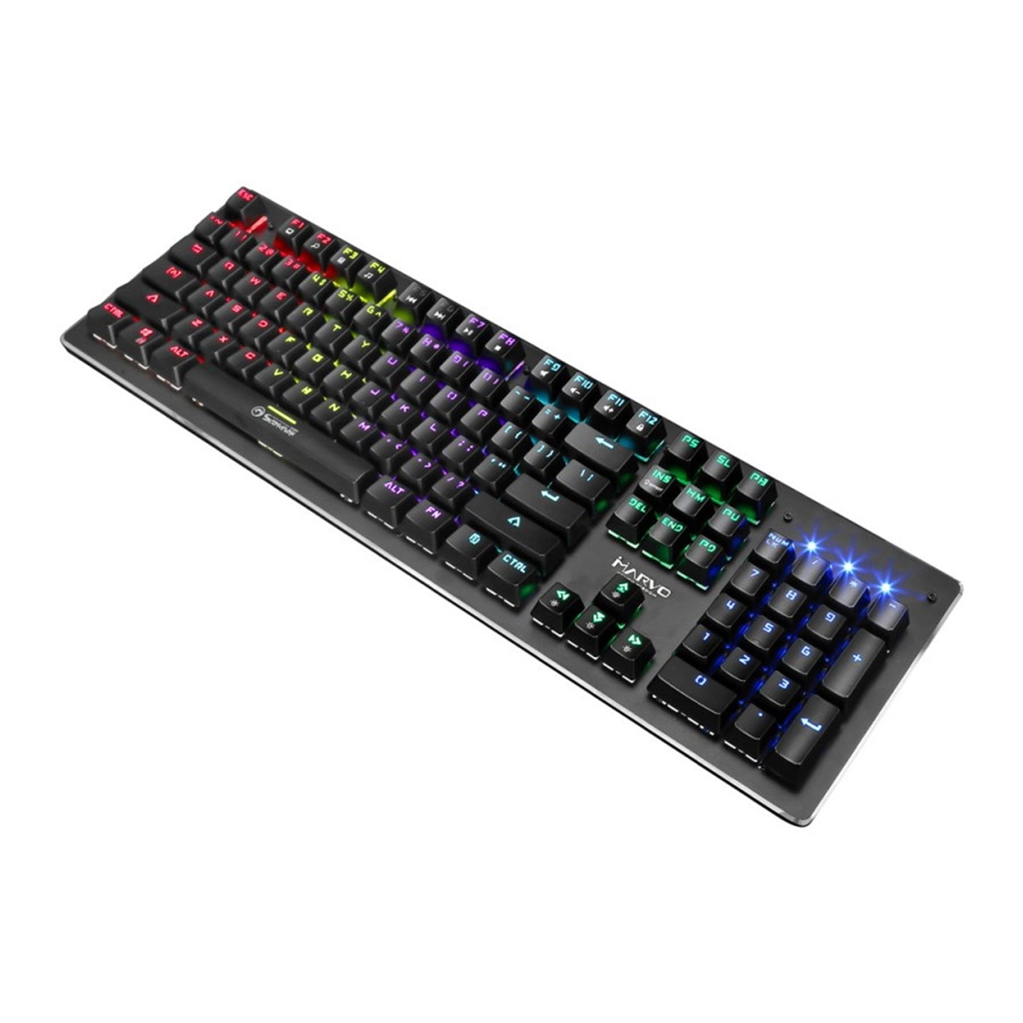 Marvo Scorpion KG909-UK Full Size Mechanical Gaming Keyboard, with Blue Mechanical Switches, RGB Backlight with Individual LED for Each Key, 104 Key, Anti-ghosting