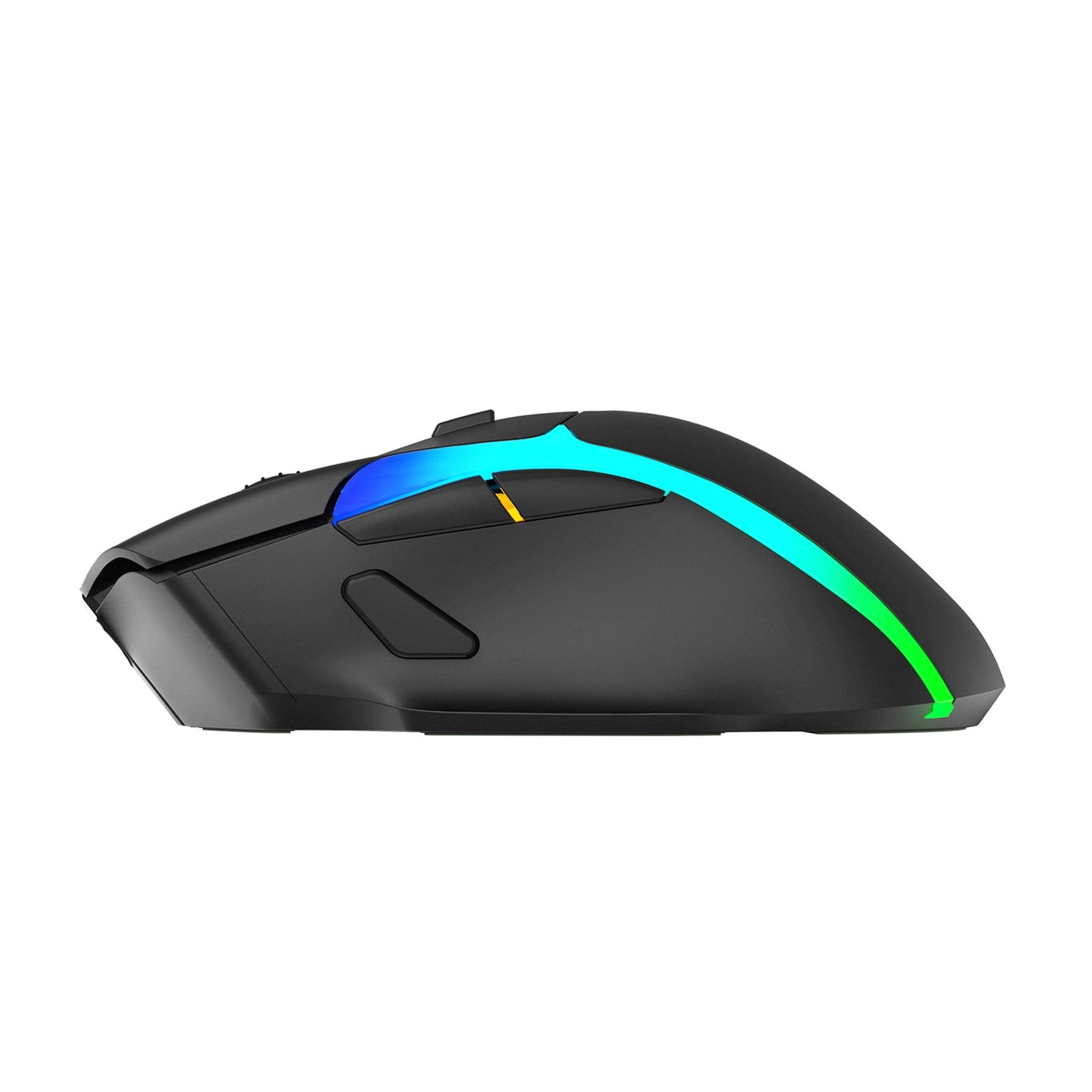 Marvo Scorpion M729W Wireless Gaming Mouse, Rechargeable, RGB with 7 Lighting Modes, 6 adjustable levels up to 4800 dpi, Gaming Grade Optical Sensor with 7 Buttons, Black
