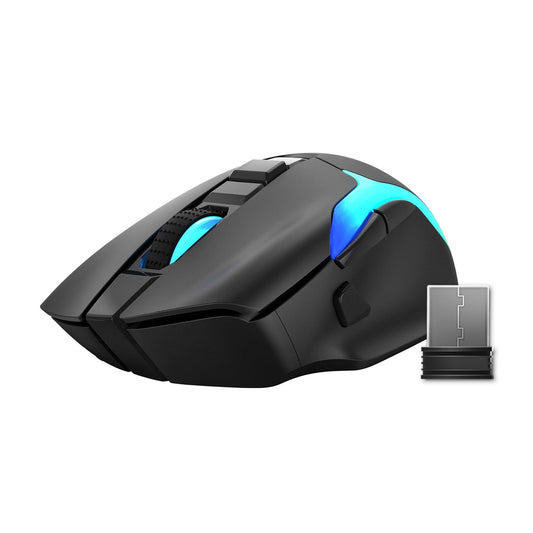 Marvo Scorpion M729W Wireless Gaming Mouse, Rechargeable, RGB with 7 Lighting Modes, 6 adjustable levels up to 4800 dpi, Gaming Grade Optical Sensor with 7 Buttons, Black