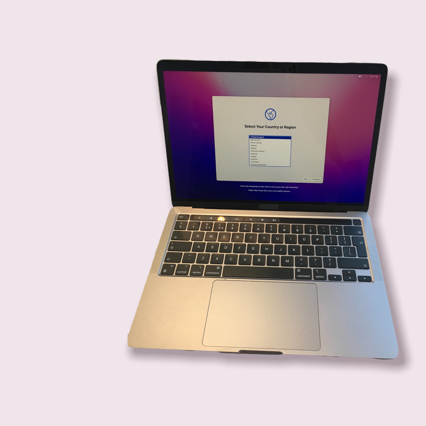 Apple MacBook Pro 13.3" M1 Retina A2338 2020 Space Grey - 8GB Ram, M1 CPU, 256GB SSD, Sequoia