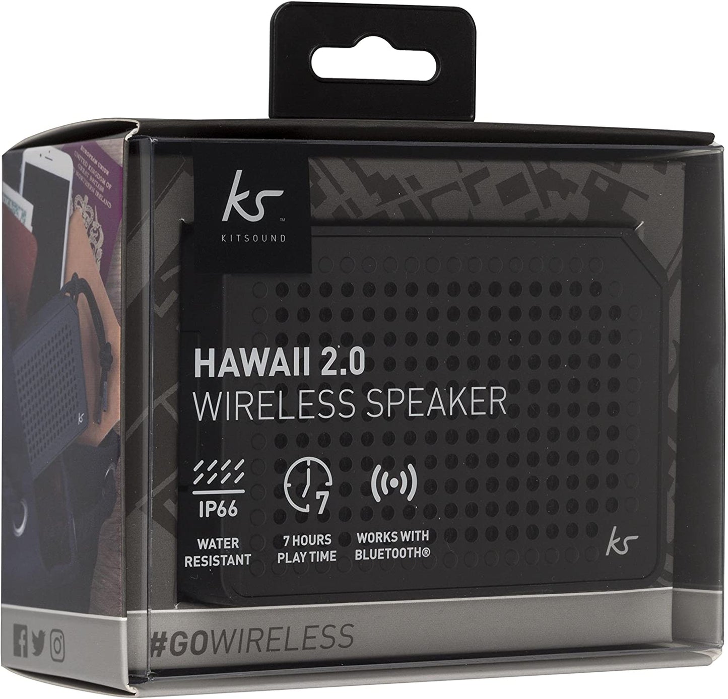 Hawaii 2.0 ip66 5w bluetooth wireless speaker - Black