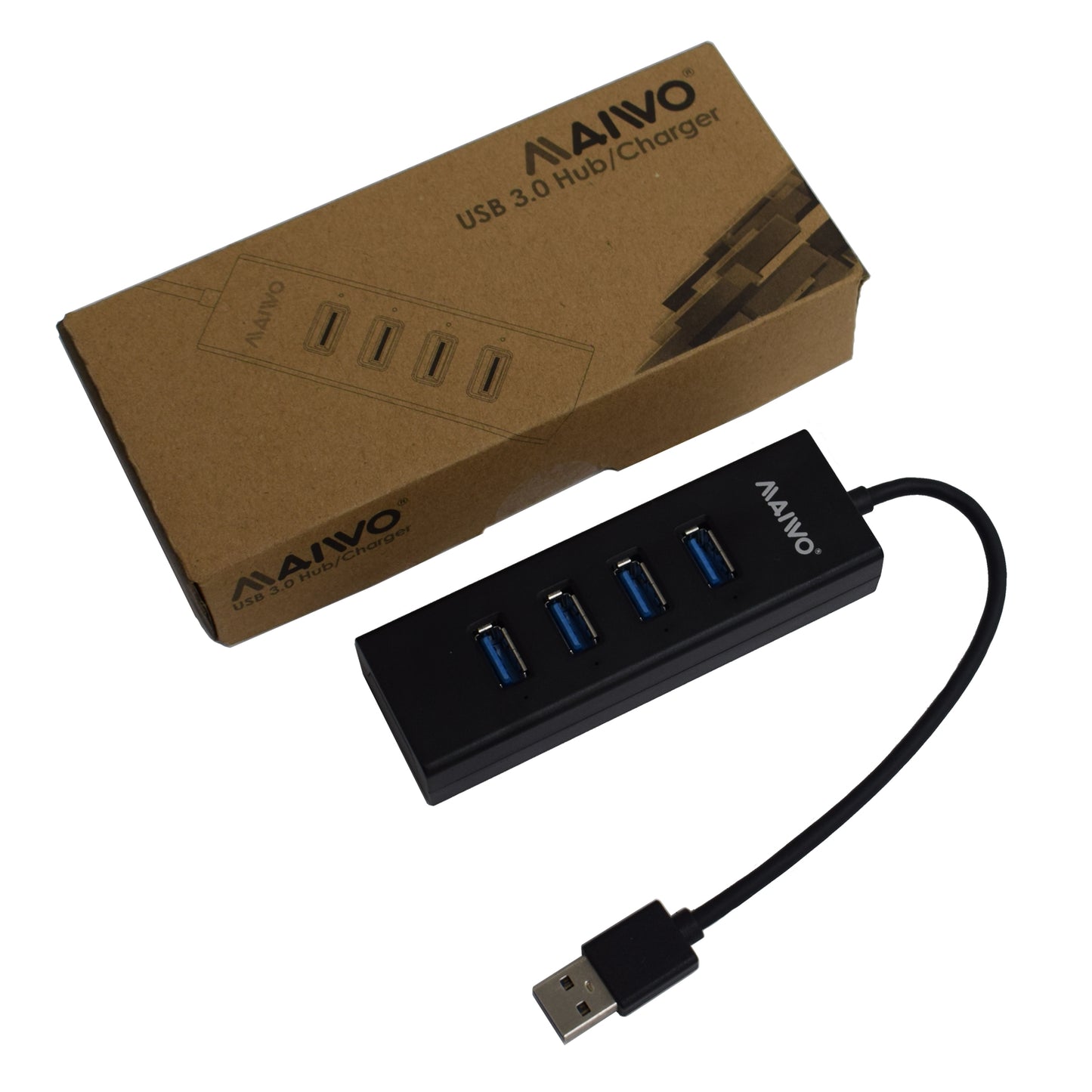 Maiwo KH304 4 Port USB 3.0 Hub Splitter & Charger