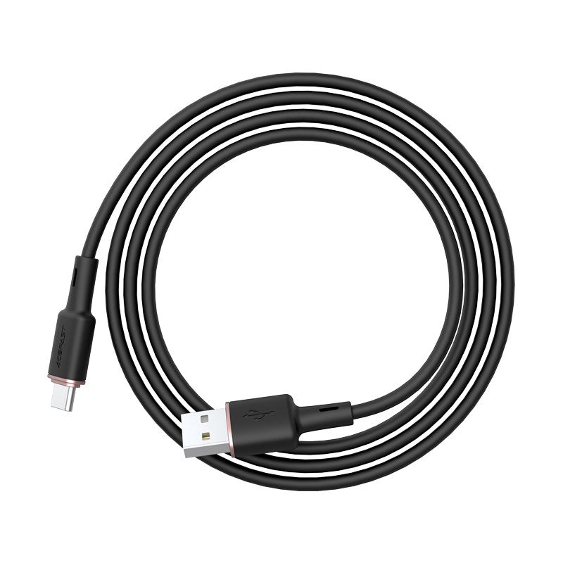 Acefast - 1.2m (3A) USB to Type C SIlicone Cable - Black