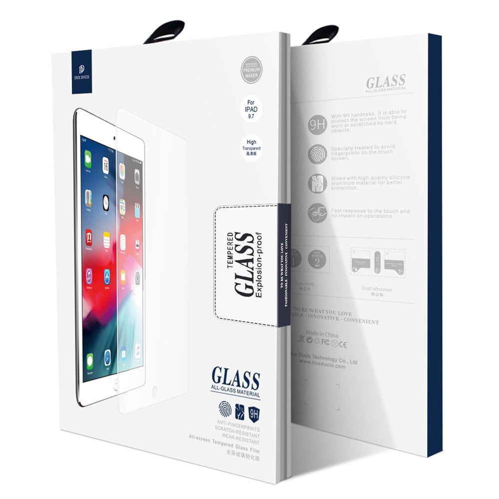 Dux Ducis - 2D Tempered Glass - iPad Air/iPad Air 2, iPad Pro 9.7, iPad (2017) & iPad (2018) - Clear