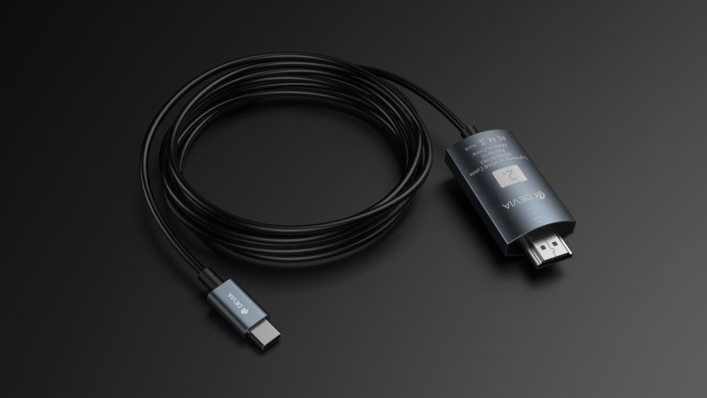 Devia - 2M Storm Series Type - C HDMI Cable Black