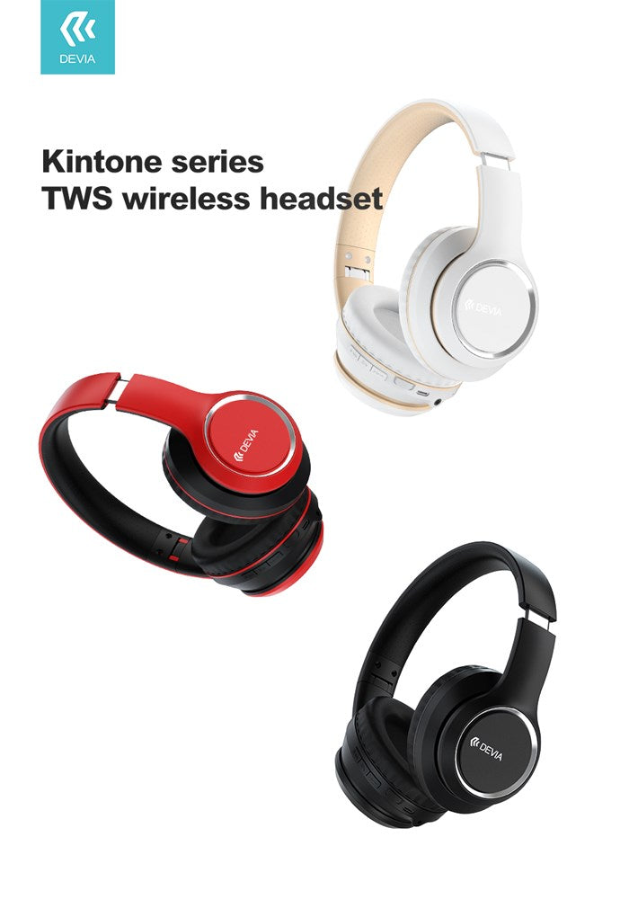Devia Kintone Foldable Wireless on-ear Stereo Headphones Head set