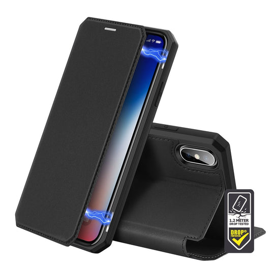 Dux Ducis - Skin X Wallet Case For Apple iPhone XS Max - Black