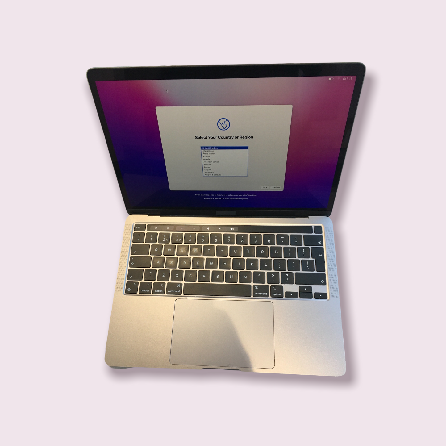 Apple MacBook Pro 13.3" M1 Retina A2338 2020 Space Grey - 8GB Ram, M1 CPU, 256GB SSD, Sequoia