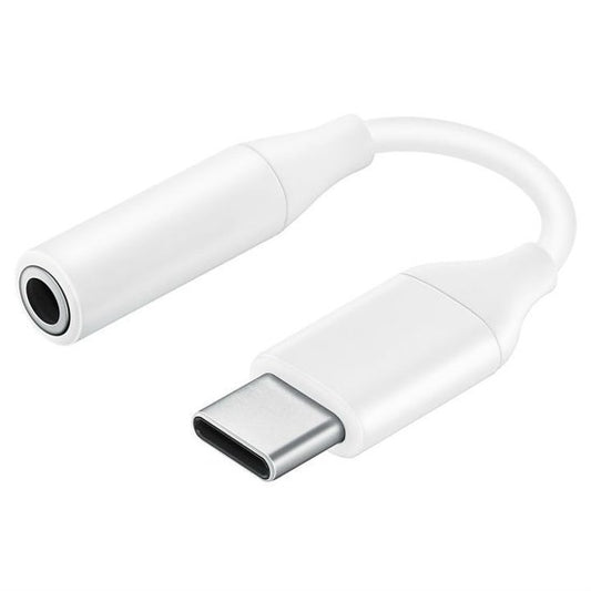 Genuine Samsung USB Type C to 3.5mm headphone jack aux adaptor - White