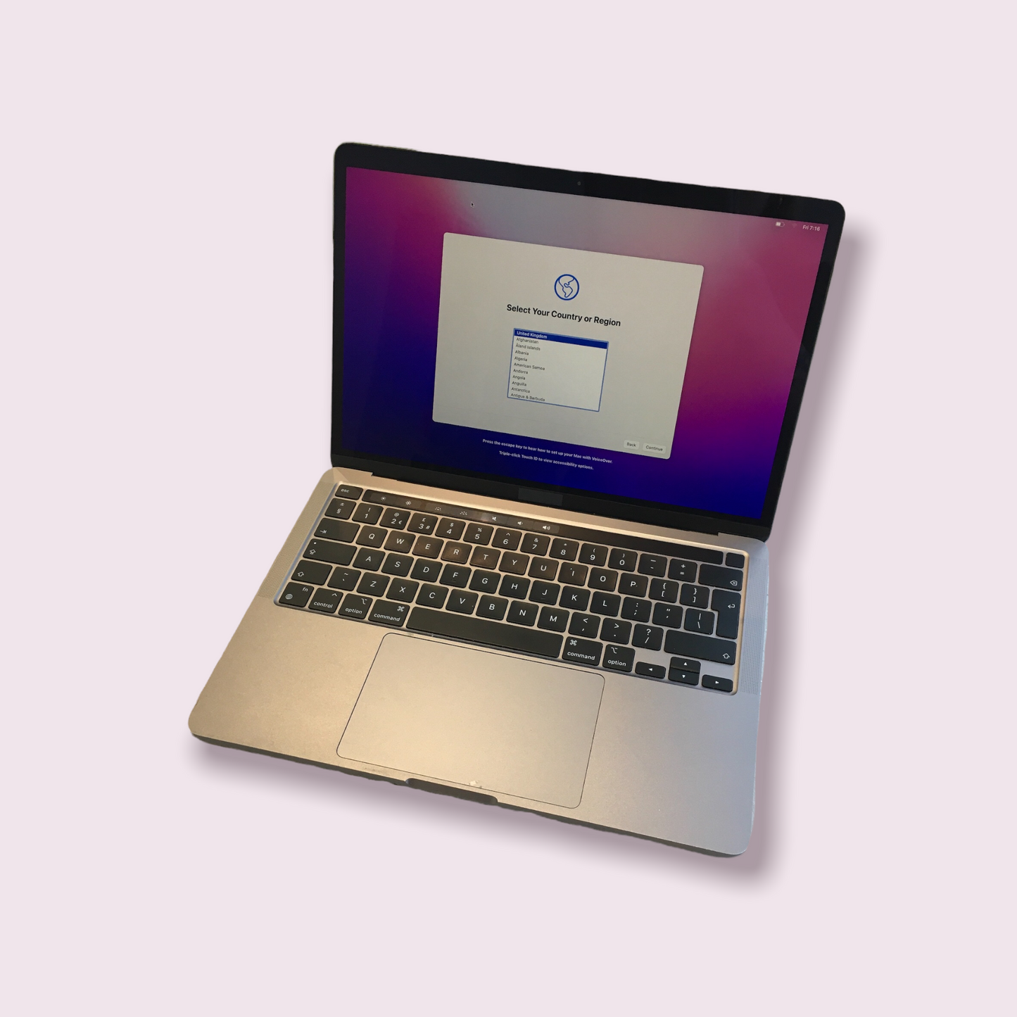 Apple MacBook Pro 13.3" M1 Retina A2338 2020 Space Grey - 8GB Ram, M1 CPU, 256GB SSD, Sequoia