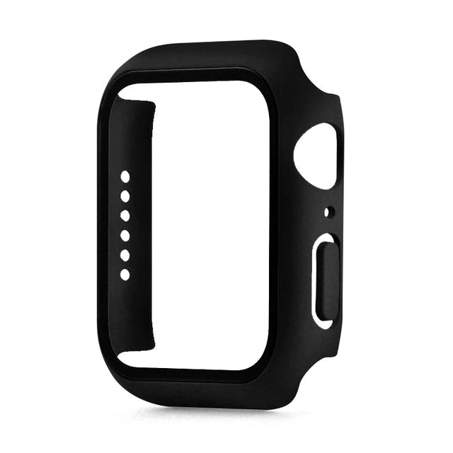 Apple Watch series 4, 5, 6 & SE 44mm Watch tempered glass 360 protector case