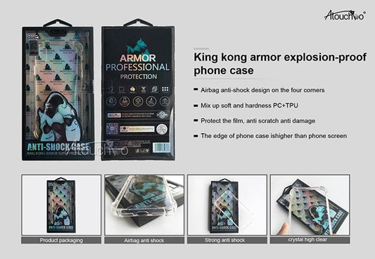 King Kong - Anti Burst Shockproof Case For iPhone 13 Pro Max- Clear