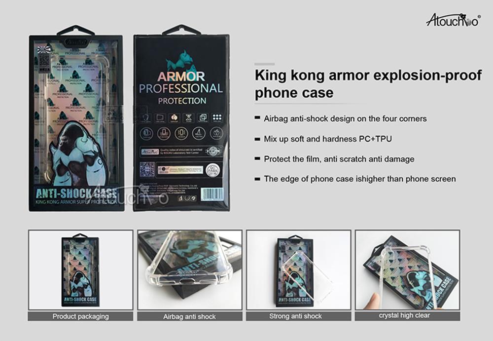 King Kong - Anti Burst Shockproof Case For iPhone XS Max- Clear