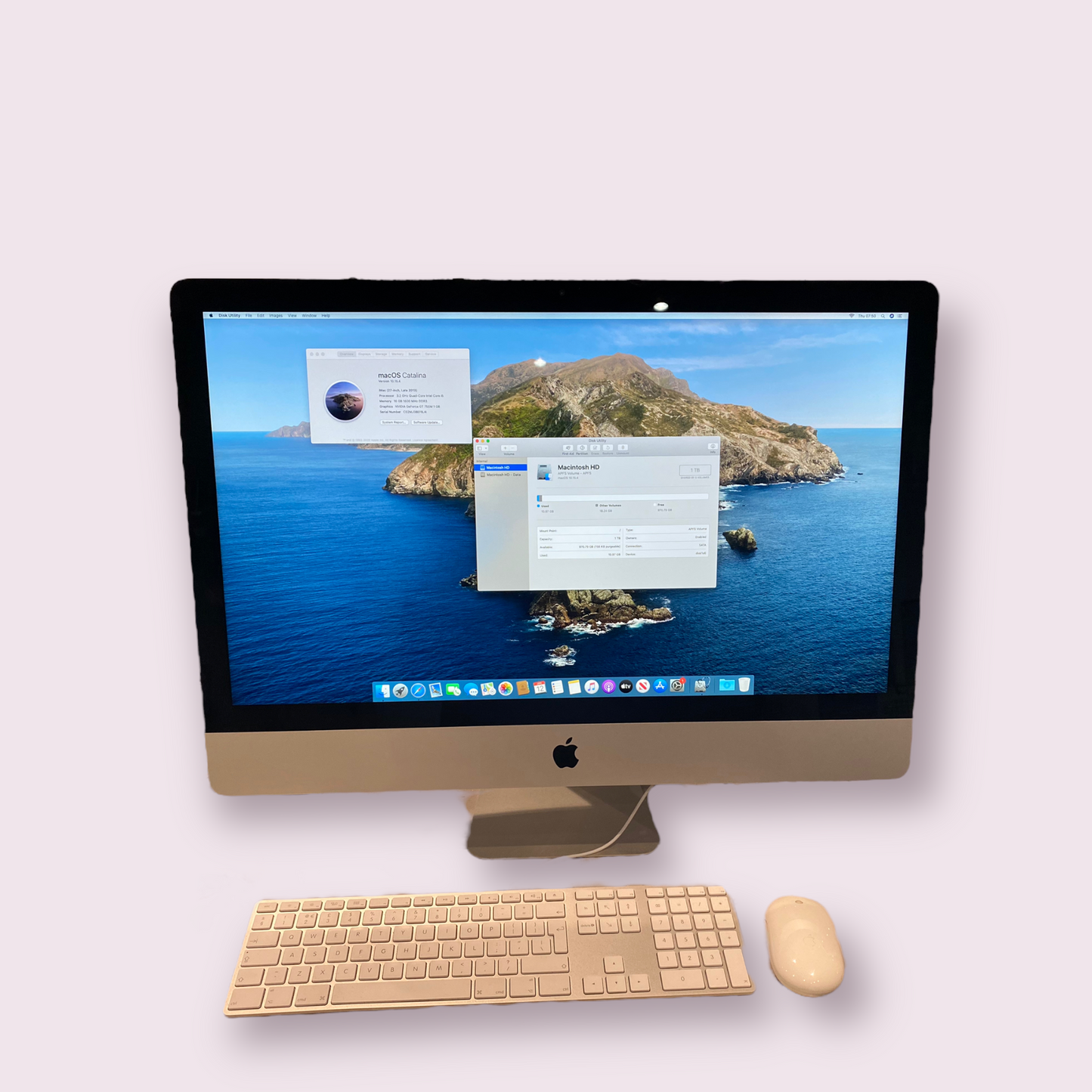 Apple iMac Late 2013 27" Intel i5 3.2GHz, 1TB HDD, 16GB RAM, GT755M GPU, Mac OS Catalina