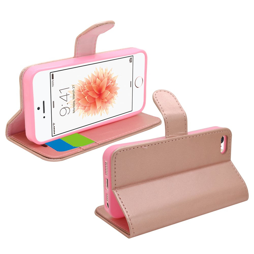 Xquisite Case - Wallet for iPhone 5/5S/SE - Rose Gold