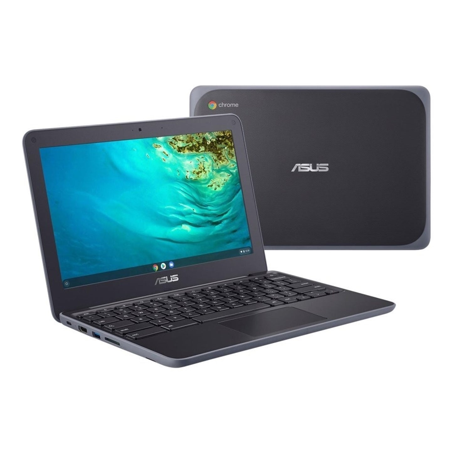 Manufacturer Refurbished Asus Chromebook Laptop C202XA 11.6 Inch HD Screen, MediaTek MT8173C Processor, 4GB RAM, 32GB eMMC, Chrome OS, 1 Year Warranty