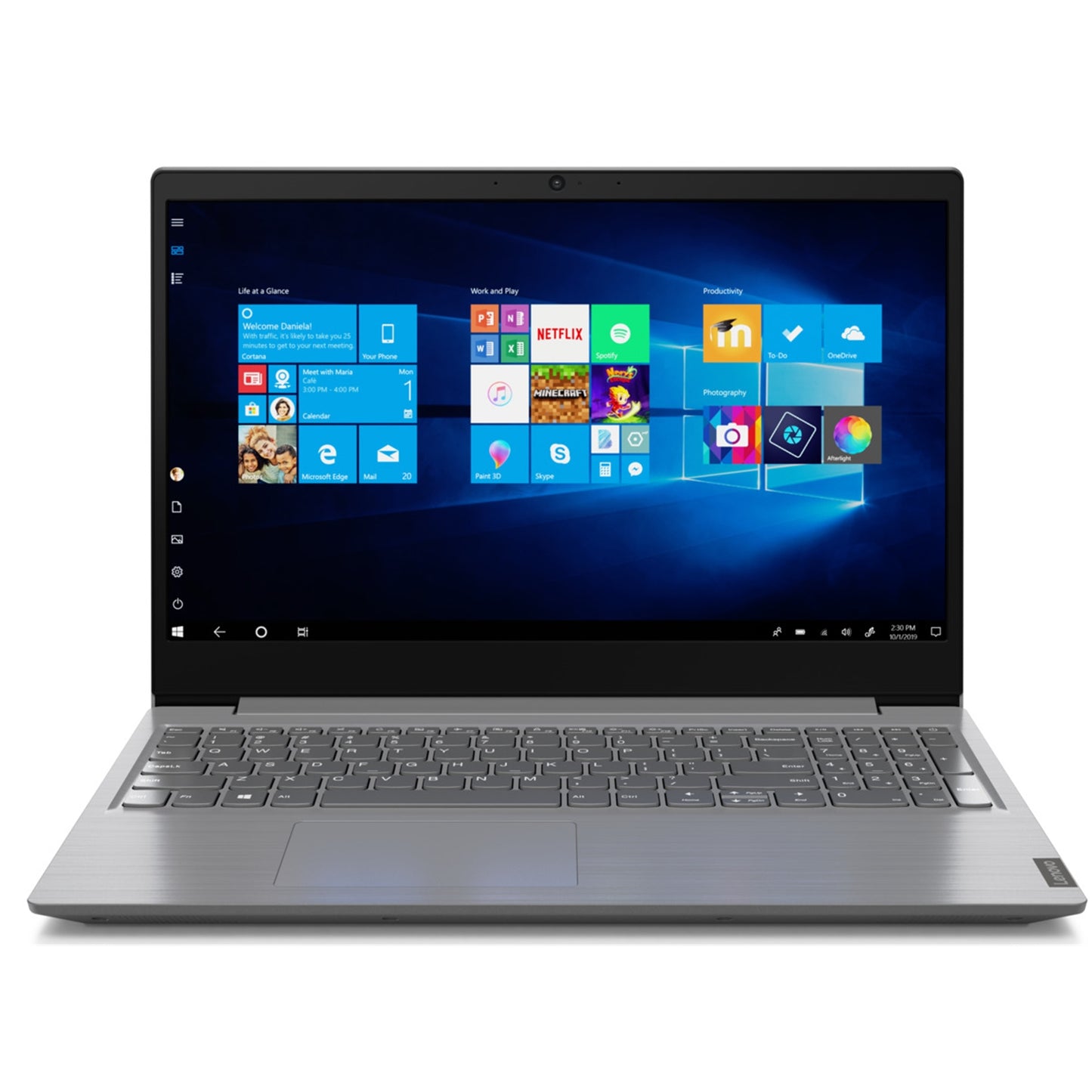 Lenovo V15-IML 82NB003LUK Laptop, 15.6 Inch Full HD 1080p Screen, Intel Core i5-10210U 10th Gen, 8GB RAM, 256GB SSD, Windows 10 Pro, Iron Grey