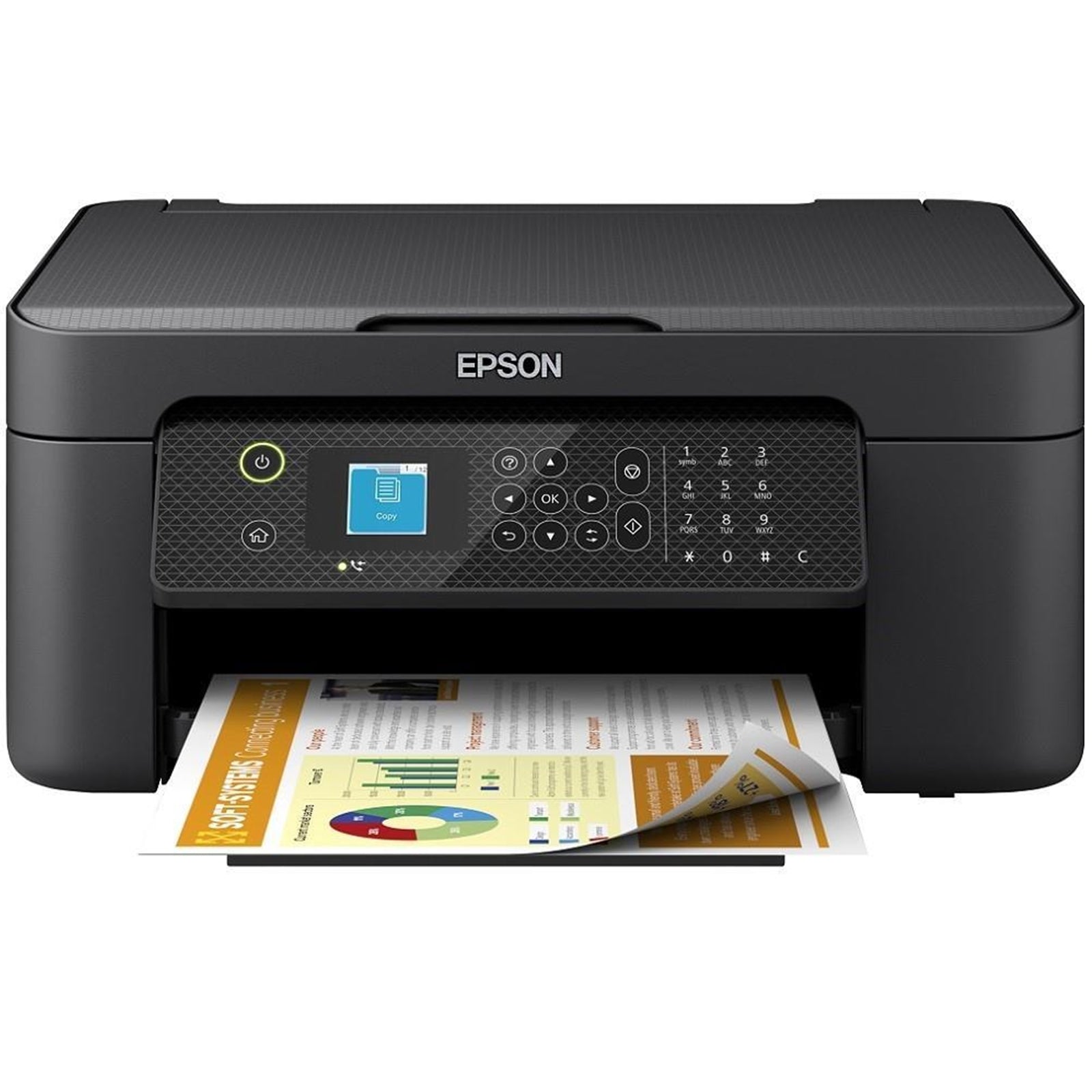 Epson WorkForce WF-2910DWF C11CK64401 InkJet Printer, Multifunction, A4, WiFi/USB, Fax, Duplex, LCD Touchscreen